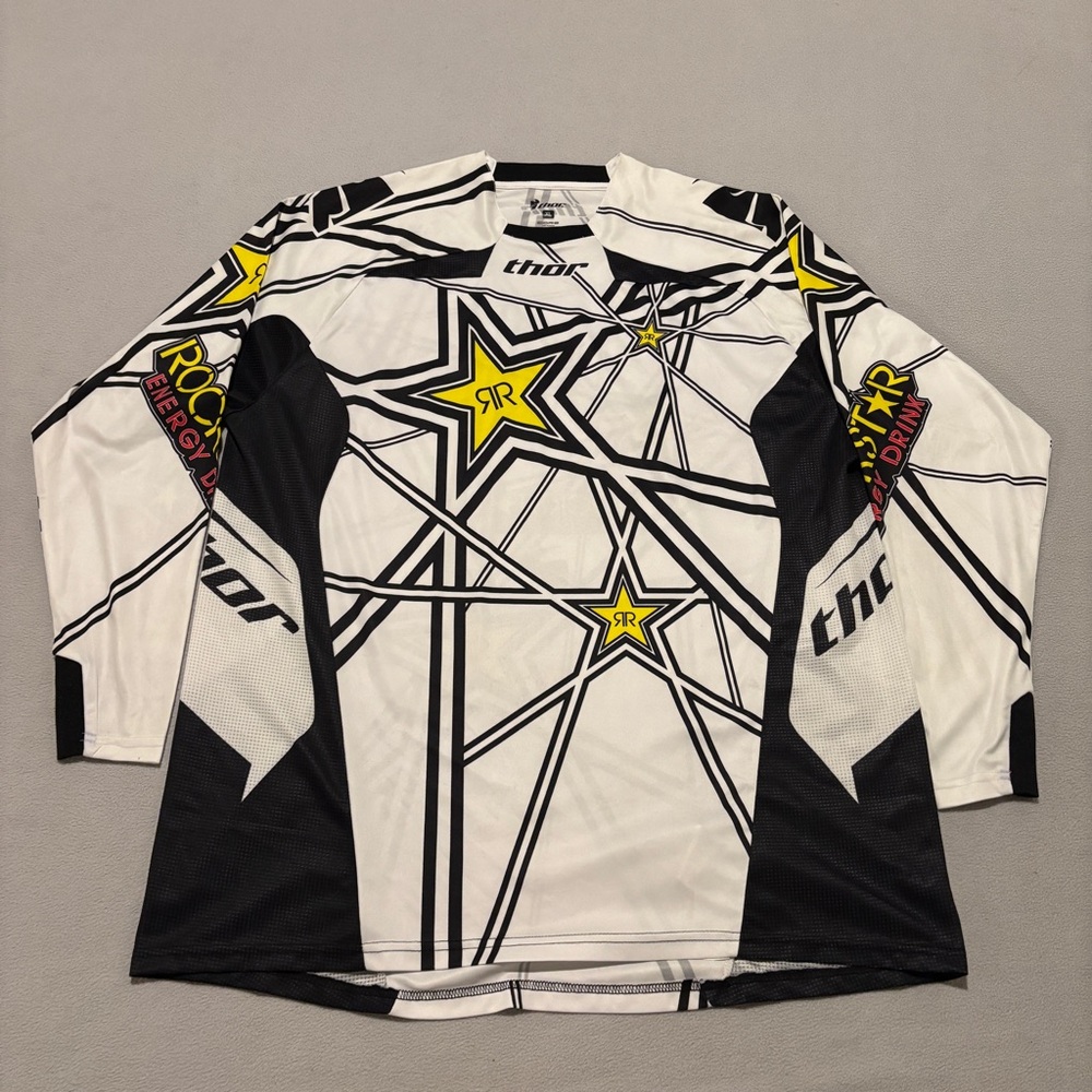 Thor Rockstar Racing Jersey Size‎ XL White Outdoor Lightweight Breathable AOP